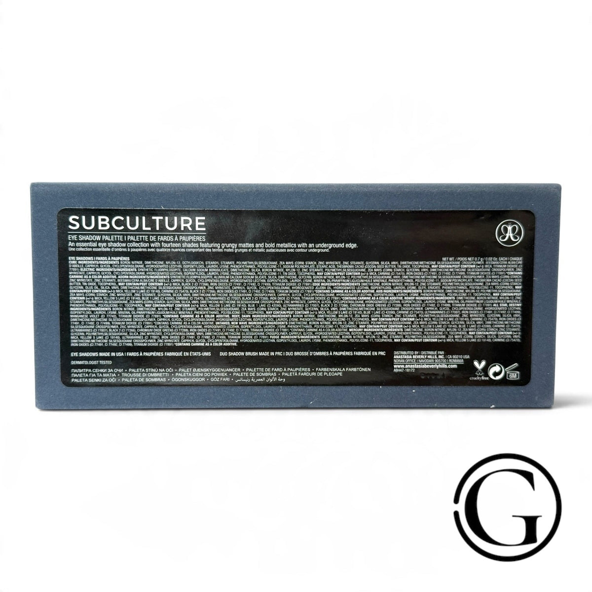 GOODSNYC Anastasia Beverly Hills Subculture metallic eye shadow palette, new in box