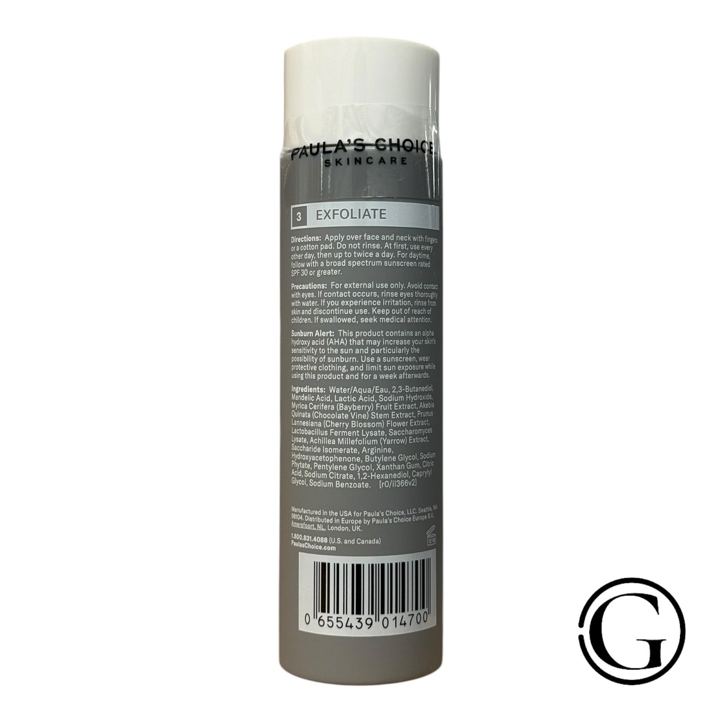 PAULA'S CHOICE 6% MANDELIC ACID + 2% LACTIC ACID LIQUID EXFOLIANT