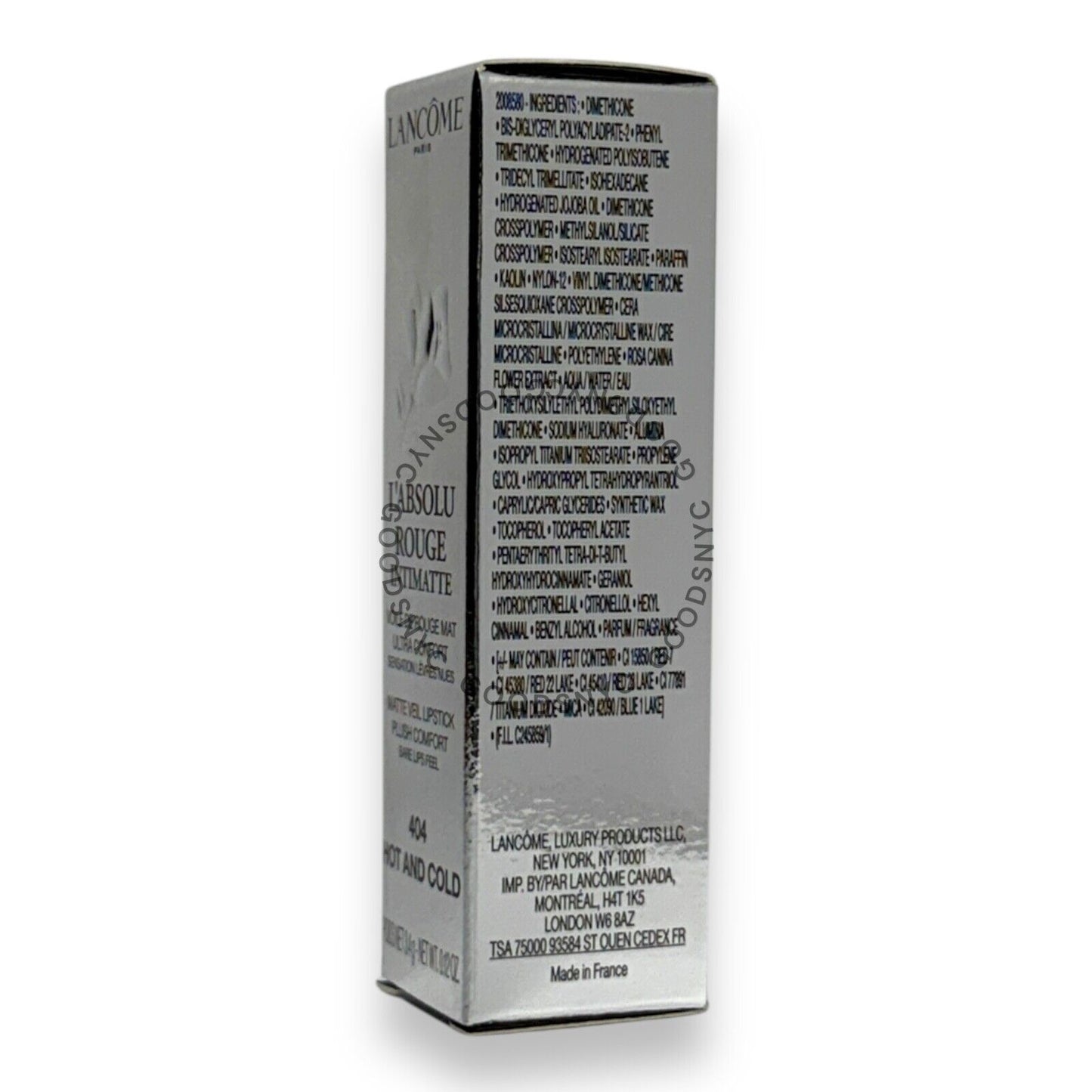 Lancome L'absolu Rouge Intimatte Lipstick Matte Veil - 404 Hot & Cold- 0.12 oz/ 3.4 g