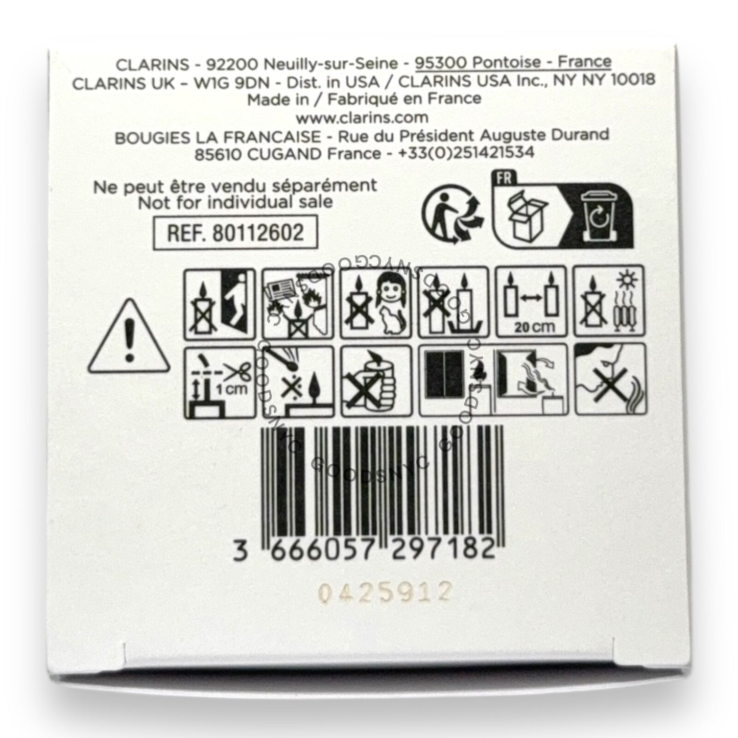 Clarins Precious La Bougie Scented Candle – 2.6 fl oz / 75g