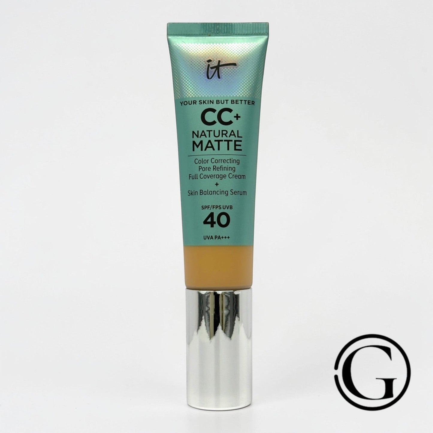 GOODSNYC IT Cosmetics CC+ Cream Matte foundation in a squeeze tube with SPF 40 for a natural, shine-free finish.