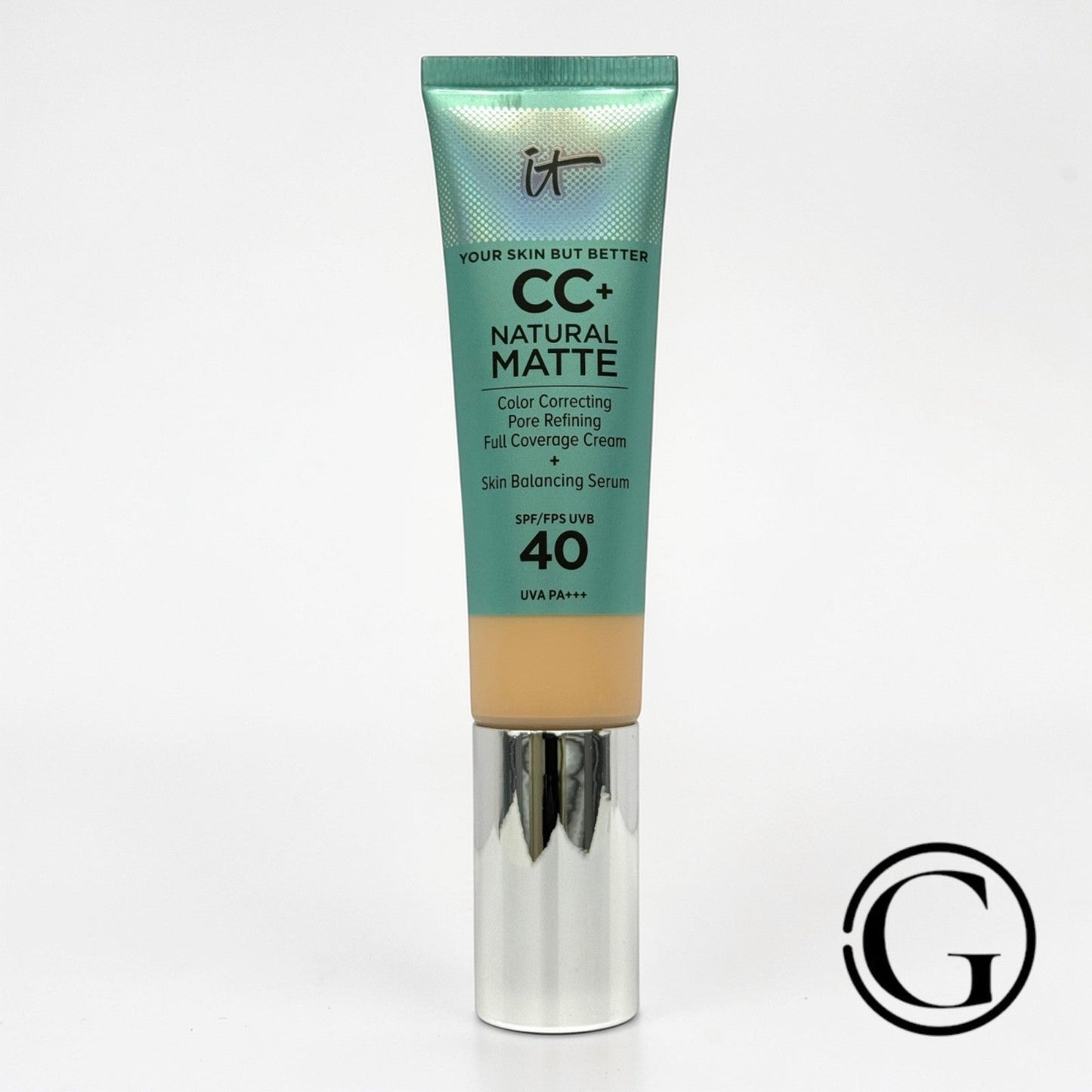 GOODSNYC IT Cosmetics CC+ Cream Matte foundation tube with SPF 40 for full coverage and a natural matte finish.
