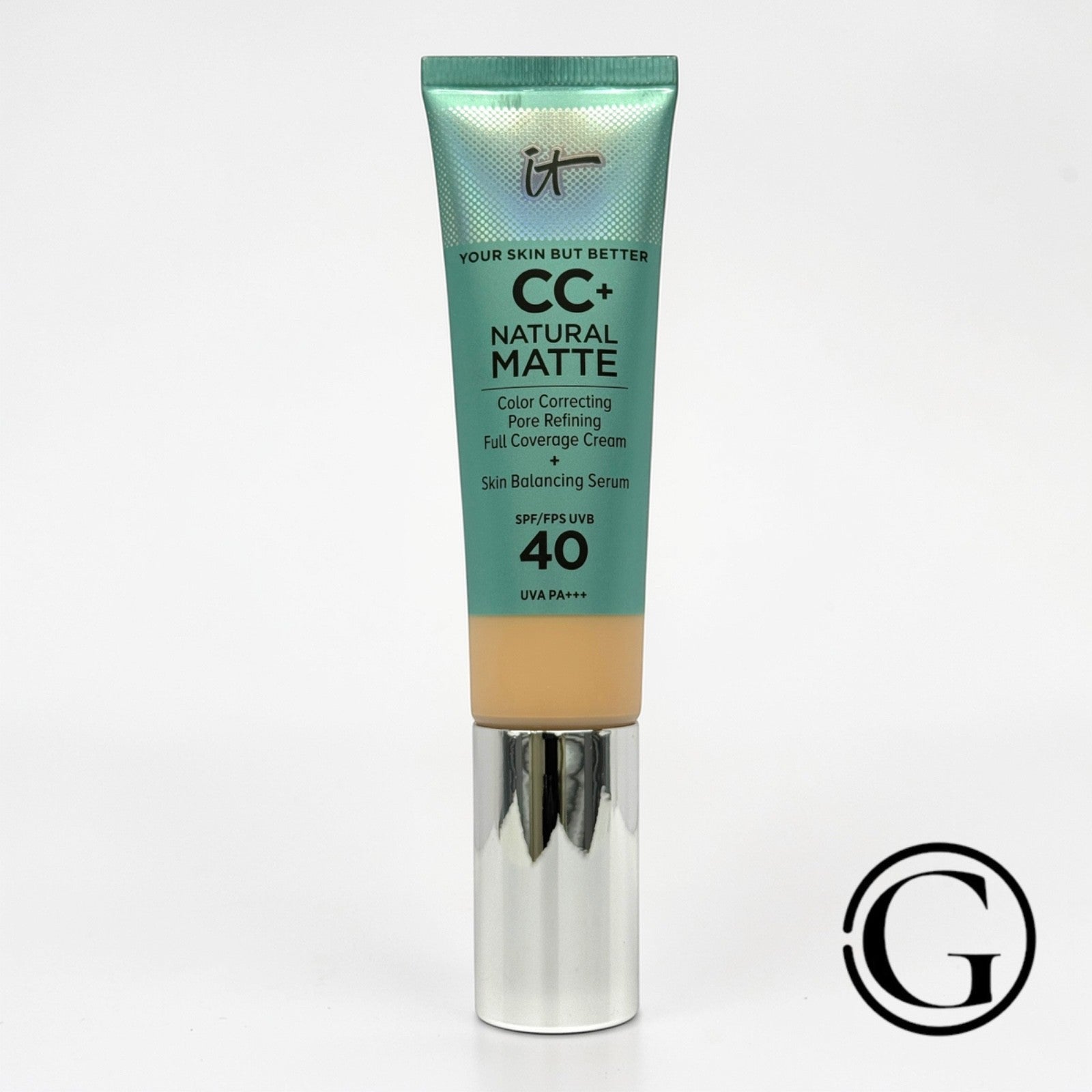 GOODSNYC IT Cosmetics CC+ Cream Matte foundation tube with SPF 40 for full coverage and a natural matte finish.