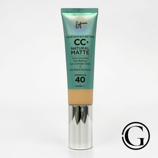 GOODSNYC IT Cosmetics CC+ Cream Matte foundation tube with SPF 40 for full coverage and a natural matte finish.