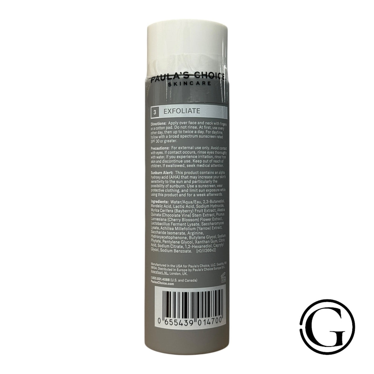 GOODSNYC Paula's Choice 6% mandelic acid + 2% lactic acid liquid exfoliant for smooth skin