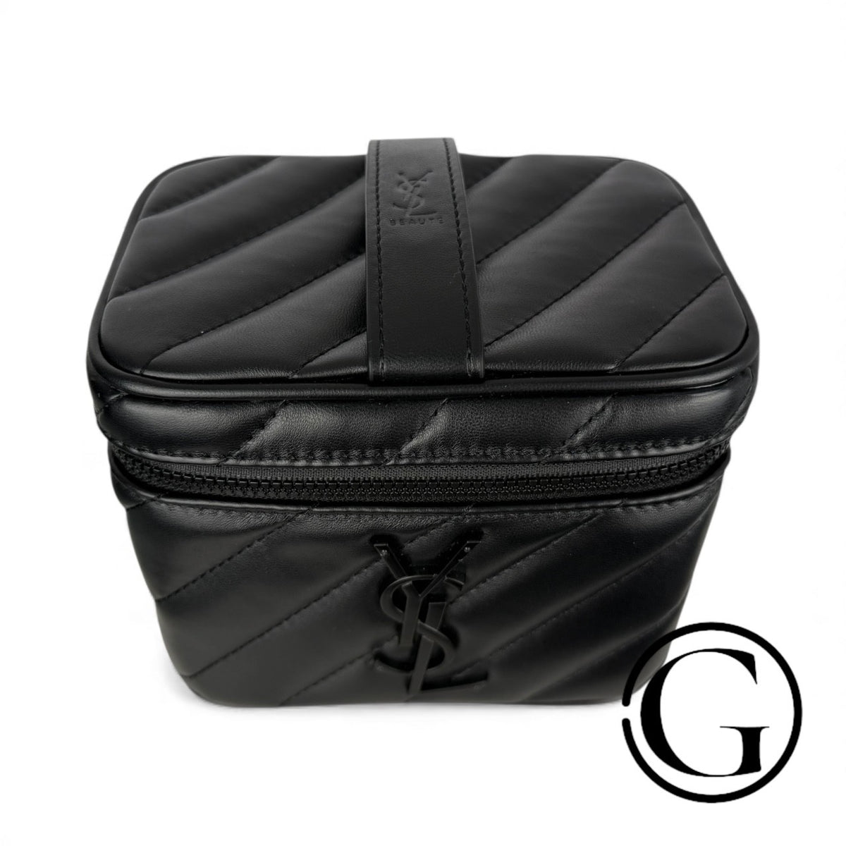 GOODSNYC YSL Beaute VIP vanity case converted bag in black, luxury makeup bag