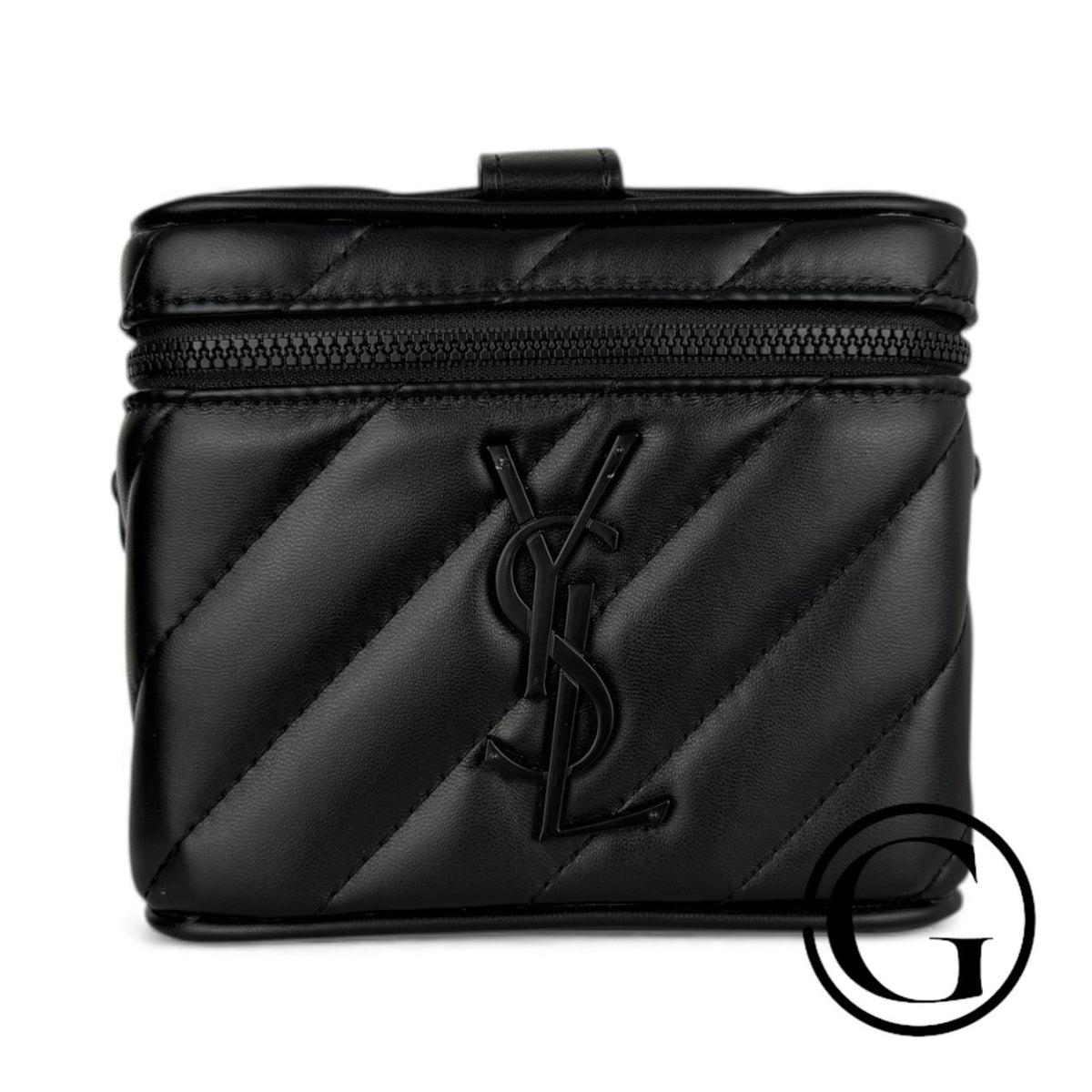 GOODSNYC YSL Beaute VIP vanity case converted bag in black, luxury makeup bag