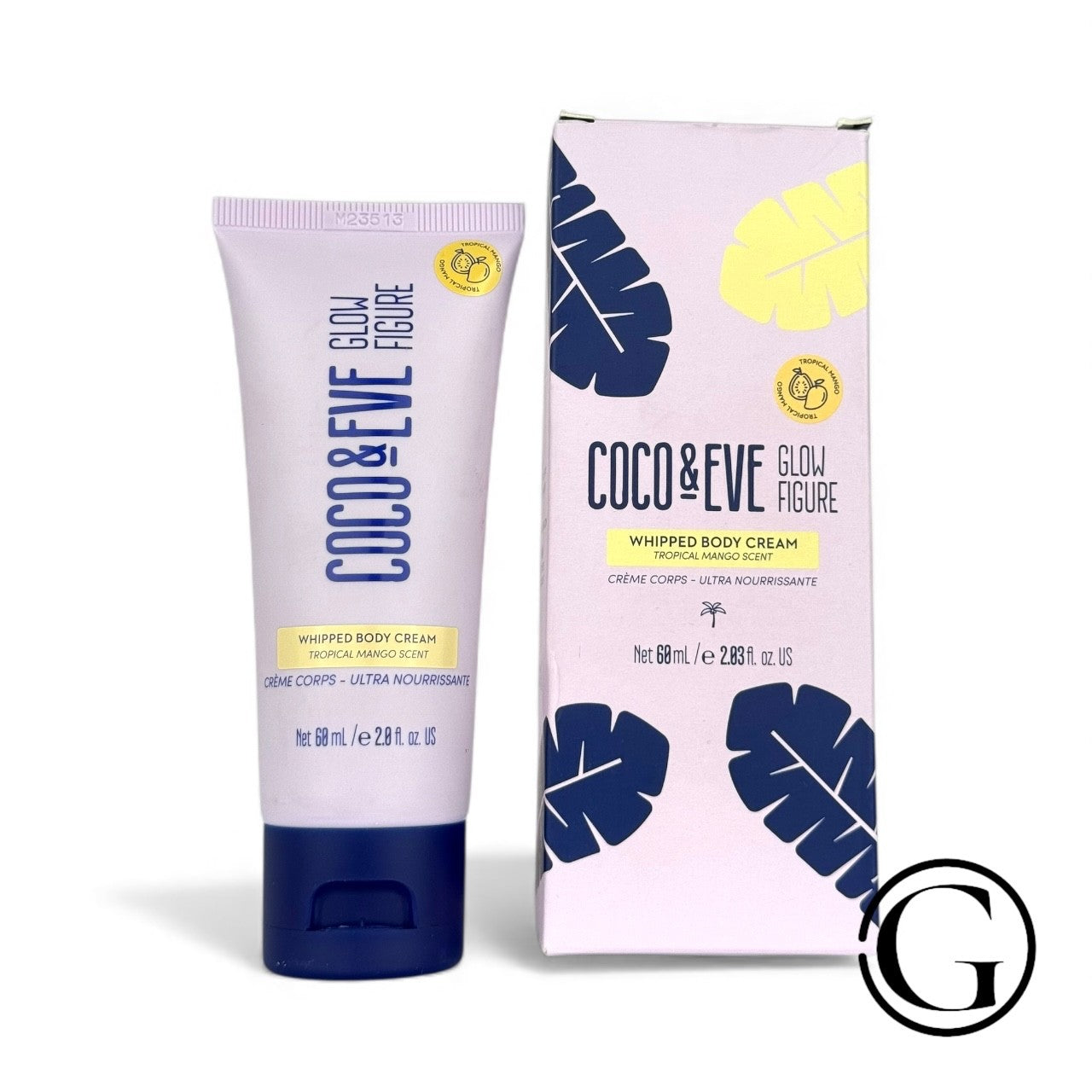 Coco & Eve Glow Figure Whipped Body Cream Tropical Mango Scent 2.03 oz