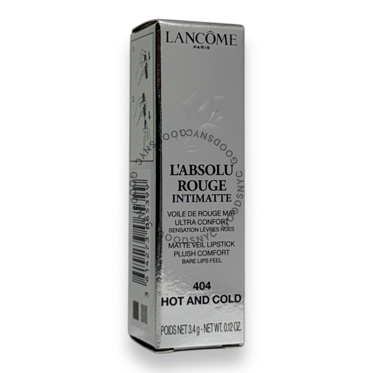 Lancome L'absolu Rouge Intimatte Lipstick Matte Veil - 404 Hot & Cold- 0.12 oz/ 3.4 g