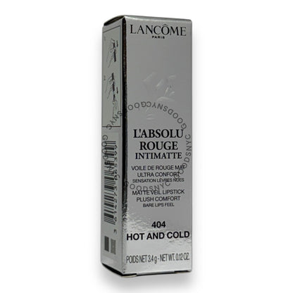 Lancome L'absolu Rouge Intimatte Lipstick Matte Veil - 404 Hot & Cold- 0.12 oz/ 3.4 g