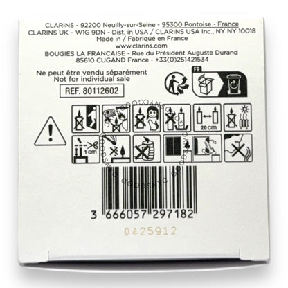 Clarins Precious La Bougie Scented Candle – 2.6 fl oz / 75g