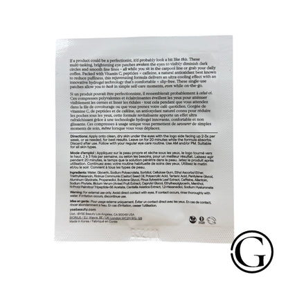 YSE Beauty The Overachiever Brightening & Depuffing Eye Masks — White