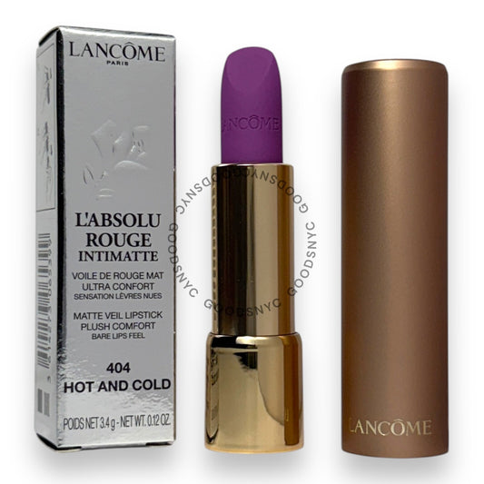 Lancome L'absolu Rouge Intimatte Lipstick Matte Veil - 404 Hot & Cold- 0.12 oz/ 3.4 g
