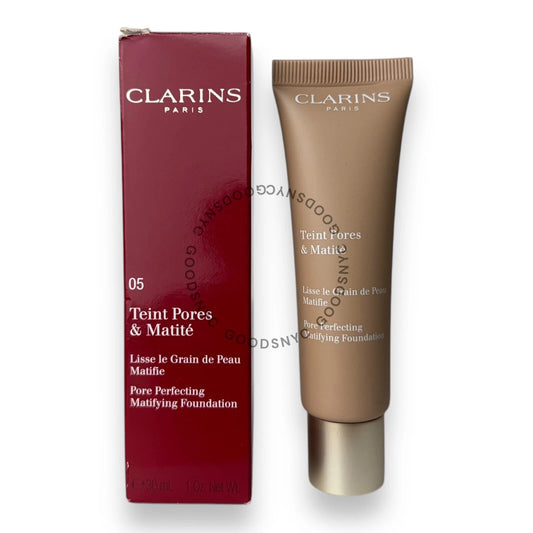 Clarins Pore Perfecting Mattifying Foundation, 05 Nude Cappuccino 1 fl oz/ 30ml
